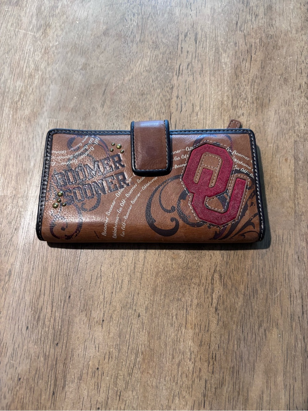 Fossil Leather Women’s Wallet OU Boomer Sooner 6.75”x3.5”